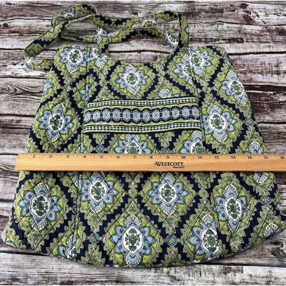 Vera Bradley Bucket Bag Tote Handbag Cambridge Print Magnetic Closure (Retired)